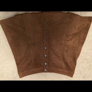 Tan suede skirt